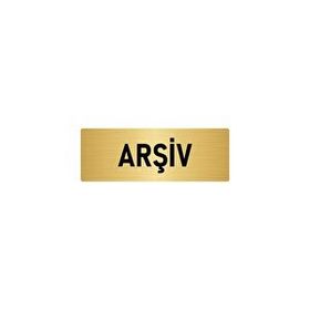 Özarslan Dizayn Departman Kapı İsimliği Arşiv 7x20 cm Altın Renk Metal Yönlendirme Levhası