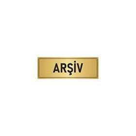 Özarslan Dizayn Departman Kapı İsimliği Arşiv 7x20 cm Altın Renk Metal Yönlendirme Levhası