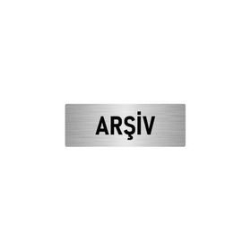 Özarslan Dizayn Departman Kapı İsimliği Arşiv 7x20 cm Gümüş Renk Metal Yönlendirme Levhası