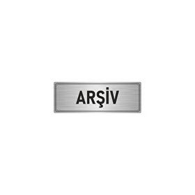 Özarslan Dizayn Departman Kapı İsimliği Arşiv 7x20 cm Gümüş Renk Metal Yönlendirme Levhası