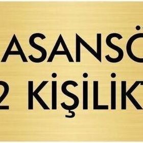 Özarslan Dizayn Departman Kapı İsimliği Asansör 2 Kişiliktir 7x20 cm Altın Renk Metal Yönlendirme Levhası