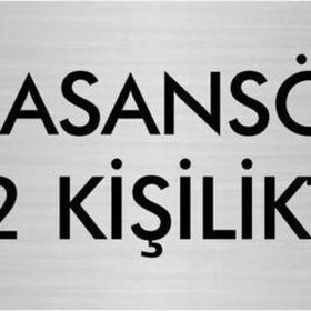 Özarslan Dizayn Departman Kapı İsimliği Asansör 2 Kişiliktir 7x20 cm Gümüş Renk Metal Yönlendirme Levhası
