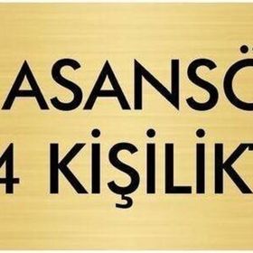 Özarslan Dizayn Departman Kapı İsimliği Asansör 4 Kişiliktir 10x20 cm Altın Renk Metal Yönlendirme Levhası