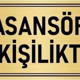 Özarslan Dizayn Departman Kapı İsimliği Asansör 4 Kişiliktir 7x20 cm Altın Renk Metal Yönlendirme Levhası