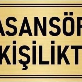 Özarslan Dizayn Departman Kapı İsimliği Asansör 8 Kişiliktir 5x20 cm Altın Renk Metal Yönlendirme Levhası