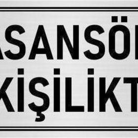 Özarslan Dizayn Departman Kapı İsimliği Asansör 8 Kişiliktir 5x20 cm Gümüş Renk Metal Yönlendirme Levhası