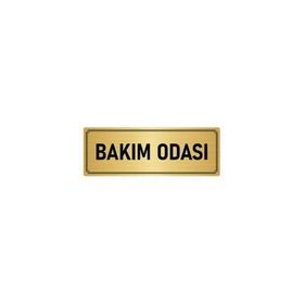 Özarslan Dizayn Departman Kapı İsimliği Asansör Bakım Odası 10x20 cm Altın Renk Metal Yönlendirme Levhası