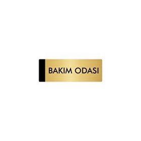 Özarslan Dizayn Departman Kapı İsimliği Asansör Bakım Odası 10x20 cm Altın Renk Metal Yönlendirme Levhası