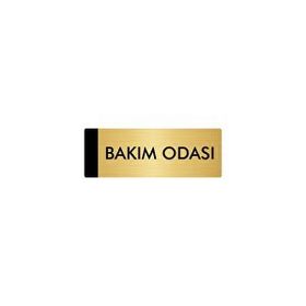 Özarslan Dizayn Departman Kapı İsimliği Asansör Bakım Odası 5x20 cm Altın Renk Metal Yönlendirme Levhası