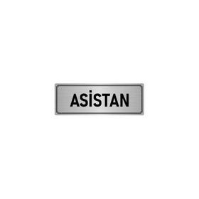 Özarslan Dizayn Departman Kapı İsimliği Asistan 10x20 cm Gümüş Renk Metal Yönlendirme Levhası