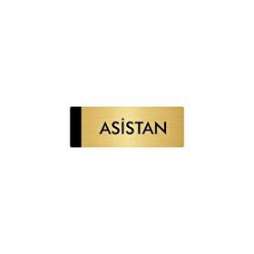 Özarslan Dizayn Departman Kapı İsimliği Asistan 7x20 cm Gümüş Renk Metal Yönlendirme Levhası