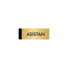 Özarslan Dizayn Departman Kapı İsimliği Asistan 7x20 cm Gümüş Renk Metal Yönlendirme Levhası