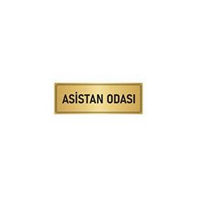 Özarslan Dizayn Departman Kapı İsimliği Asistan Odası 7x20 cm Altın Renk Metal Yönlendirme Levhası