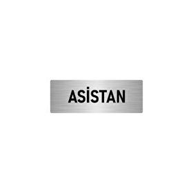Özarslan Dizayn Departman Kapı İsimliği Asistan Odası 7x20 cm Gümüş Renk Metal Yönlendirme Levhası