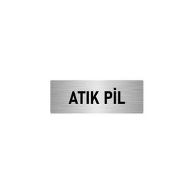 Özarslan Dizayn Departman Kapı İsimliği Atık Pil 5x20 cm Gümüş Renk Metal Yönlendirme Levhası