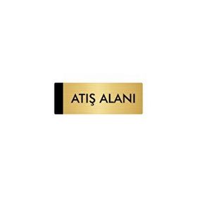 Özarslan Dizayn Departman Kapı İsimliği Atış Alanı 10x20 cm Altın Renk Metal Yönlendirme Levhası