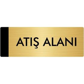 Özarslan Dizayn Departman Kapı İsimliği Atış Alanı 10x20 cm Altın Renk Metal Yönlendirme Levhası