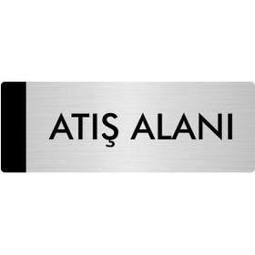 Özarslan Dizayn Departman Kapı İsimliği Atış Alanı 7x20 cm Gümüş Renk Metal Yönlendirme Levhası