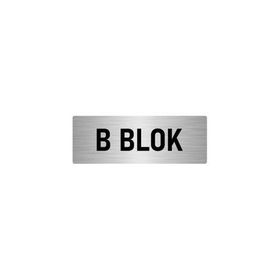 Özarslan Dizayn Departman Kapı İsimliği B Blok 10x20 cm Gümüş Renk Metal Yönlendirme Levhası