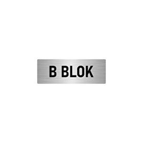 Özarslan Dizayn Departman Kapı İsimliği B Blok 10x20 cm Gümüş Renk Metal Yönlendirme Levhası