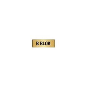 Özarslan Dizayn Departman Kapı İsimliği B Blok 5x20 cm Altın Renk Metal Yönlendirme Levhası