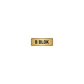 Özarslan Dizayn Departman Kapı İsimliği B Blok 5x20 cm Altın Renk Metal Yönlendirme Levhası