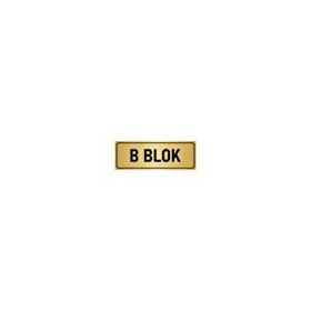 Özarslan Dizayn Departman Kapı İsimliği B Blok 7x20 cm Altın Renk Metal Yönlendirme Levhası