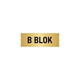 Özarslan Dizayn Departman Kapı İsimliği B Blok 7x20 cm Altın Renk Metal Yönlendirme Levhası