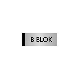 Özarslan Dizayn Departman Kapı İsimliği B Blok 7x20 cm Gümüş Renk Metal Yönlendirme Levhası