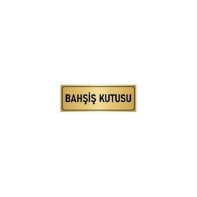 Özarslan Dizayn Departman Kapı İsimliği Bahşiş Kutusu 10x20 cm Altın Renk Metal Yönlendirme Levhası