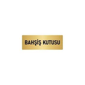 Özarslan Dizayn Departman Kapı İsimliği Bahşiş Kutusu 10x20 cm Altın Renk Metal Yönlendirme Levhası