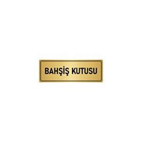 Özarslan Dizayn Departman Kapı İsimliği Bahşiş Kutusu 10x20 cm Altın Renk Metal Yönlendirme Levhası