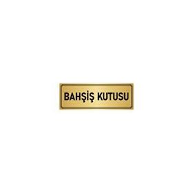 Özarslan Dizayn Departman Kapı İsimliği Bahşiş Kutusu 10x20 cm Altın Renk Metal Yönlendirme Levhası