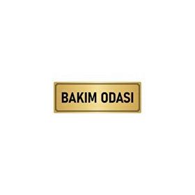 Özarslan Dizayn Departman Kapı İsimliği Bakım Odası 10x20 cm Altın Renk Metal Yönlendirme Levhası