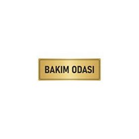 Özarslan Dizayn Departman Kapı İsimliği Bakım Odası 10x20 cm Altın Renk Metal Yönlendirme Levhası