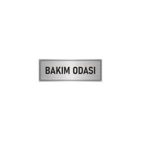 Özarslan Dizayn Departman Kapı İsimliği Bakım Odası 10x20 cm Gümüş Renk Metal Yönlendirme Levhası