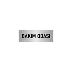 Özarslan Dizayn Departman Kapı İsimliği Bakım Odası 10x20 cm Gümüş Renk Metal Yönlendirme Levhası