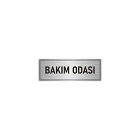 Özarslan Dizayn Departman Kapı İsimliği Bakım Odası 10x20 cm Gümüş Renk Metal Yönlendirme Levhası