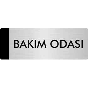 Özarslan Dizayn Departman Kapı İsimliği Bakım Odası 5x20 cm Gümüş Renk Metal Yönlendirme Levhası
