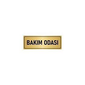 Özarslan Dizayn Departman Kapı İsimliği Bakım Odası 7x20 cm Altın Renk Metal Yönlendirme Levhası