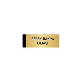 Özarslan Dizayn Departman Kapı İsimliği Bebek Bakım Odası 5x20 cm Altın Renk Metal Yönlendirme Levhası