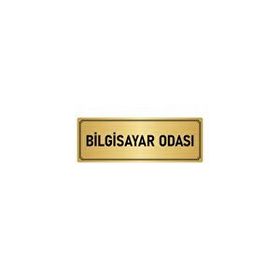 Özarslan Dizayn Departman Kapı İsimliği Bilgisayar Odası 5x20 cm Altın Renk Metal Yönlendirme Levhası