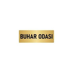 Özarslan Dizayn Departman Kapı İsimliği Buhar Odası 10x20 cm Altın Renk Metal Yönlendirme Levhası