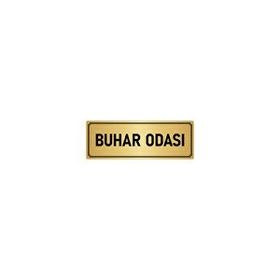 Özarslan Dizayn Departman Kapı İsimliği Buhar Odası 10x20 cm Altın Renk Metal Yönlendirme Levhası