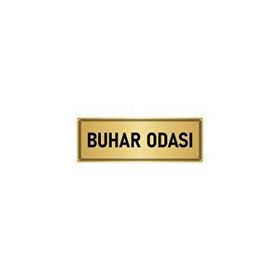 Özarslan Dizayn Departman Kapı İsimliği Buhar Odası 10x20 cm Altın Renk Metal Yönlendirme Levhası