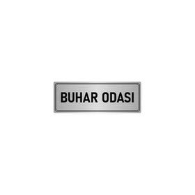 Özarslan Dizayn Departman Kapı İsimliği Buhar Odası 10x20 cm Gümüş Renk Metal Yönlendirme Levhası