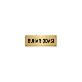 Özarslan Dizayn Departman Kapı İsimliği Buhar Odası 5x20 cm Altın Renk Metal Yönlendirme Levhası