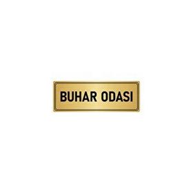 Özarslan Dizayn Departman Kapı İsimliği Buhar Odası 5x20 cm Altın Renk Metal Yönlendirme Levhası