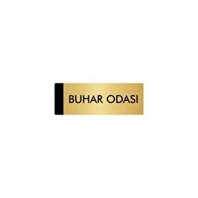 Özarslan Dizayn Departman Kapı İsimliği Buhar Odası 5x20 cm Altın Renk Metal Yönlendirme Levhası