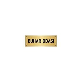 Özarslan Dizayn Departman Kapı İsimliği Buhar Odası 7x20 cm Altın Renk Metal Yönlendirme Levhası